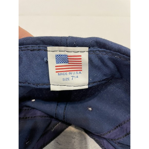 Vintage Notre Dame Fighting Irish Fitted Hat 7 1/4, Dark Blue, Embroidered, USA - Picture 6 of 8